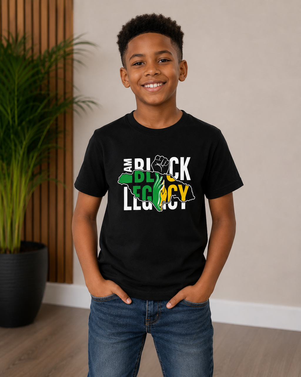 I AM Black Legacy - Jamaica - Youth Short Sleeve T-Shirt