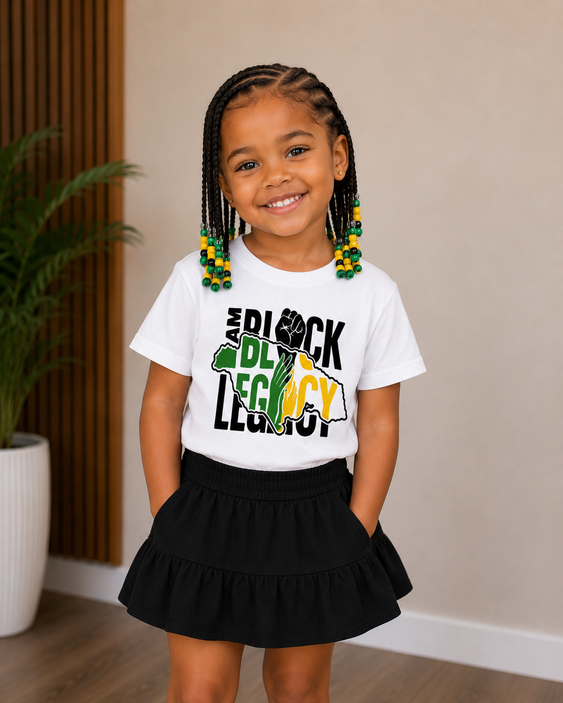I AM Black Legacy - Jamaica - Toddler jersey t-shirt - White