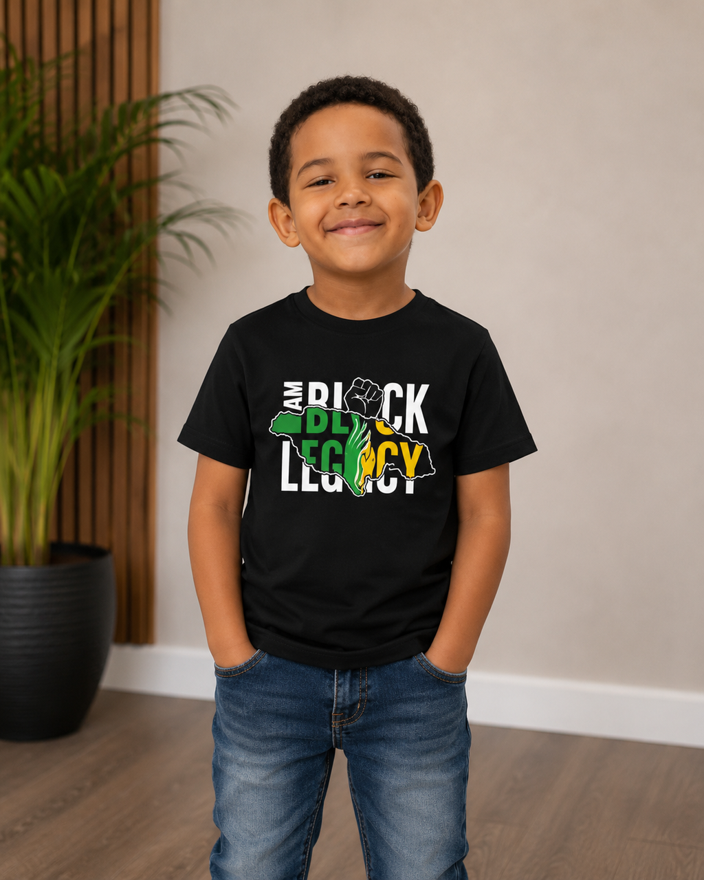 I AM Black Legacy - Jamaica - Toddler jersey t-shirt - Black