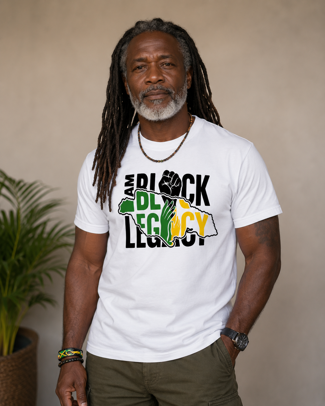I AM Black Legacy — Jamaica Unisex t-shirt - White