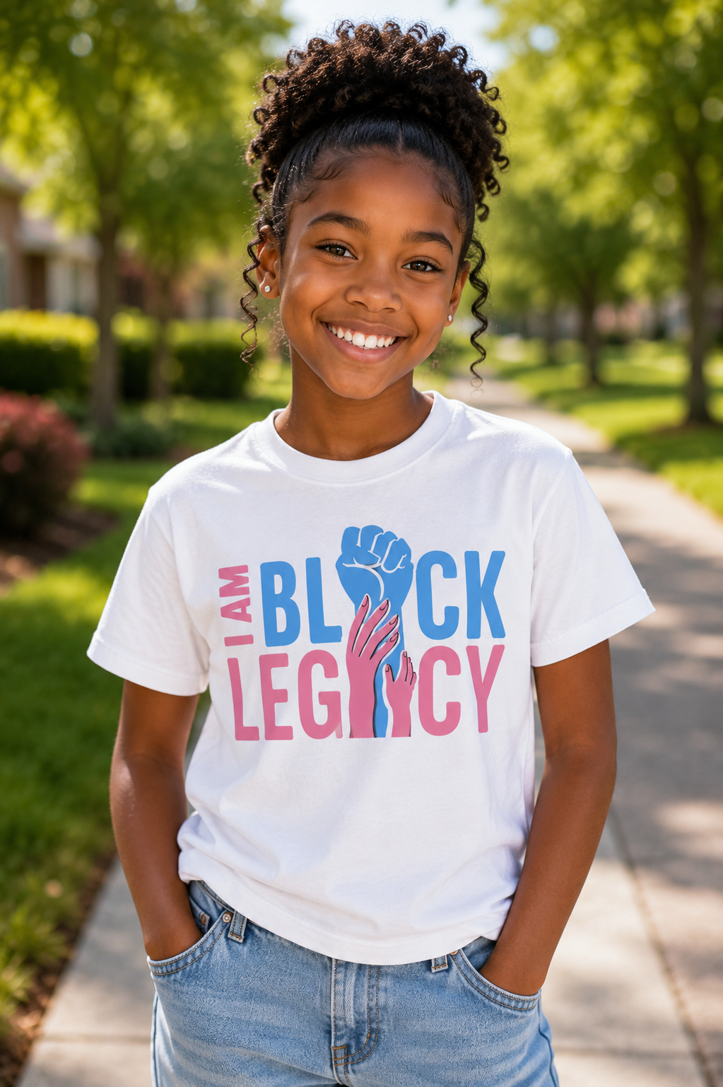 Living Legacy - Pink and Blue - Youth Tee - Girls
