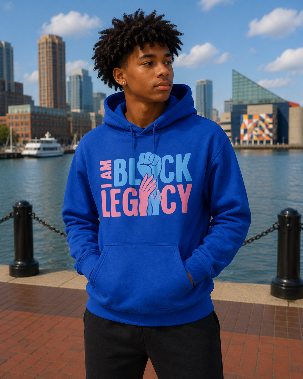Living Legacy - Pink and Blue - Unisex Hoodie - Blue