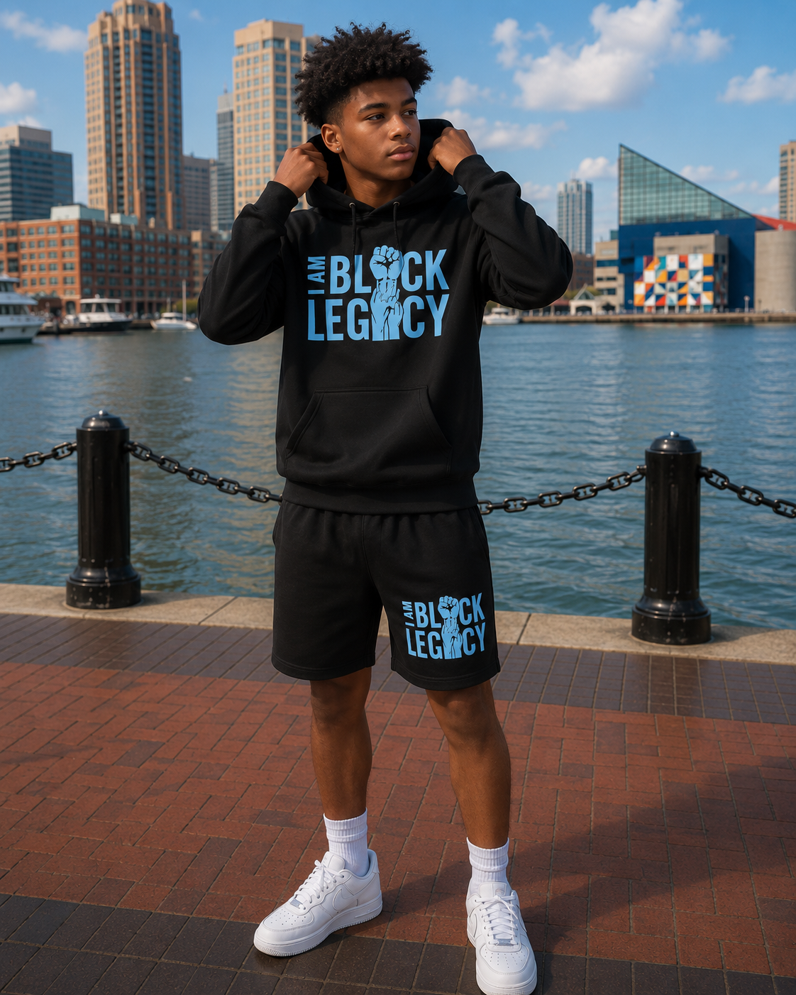 Living Legacy - Pink and Blue - Unisex Hoodie - Solid Blue