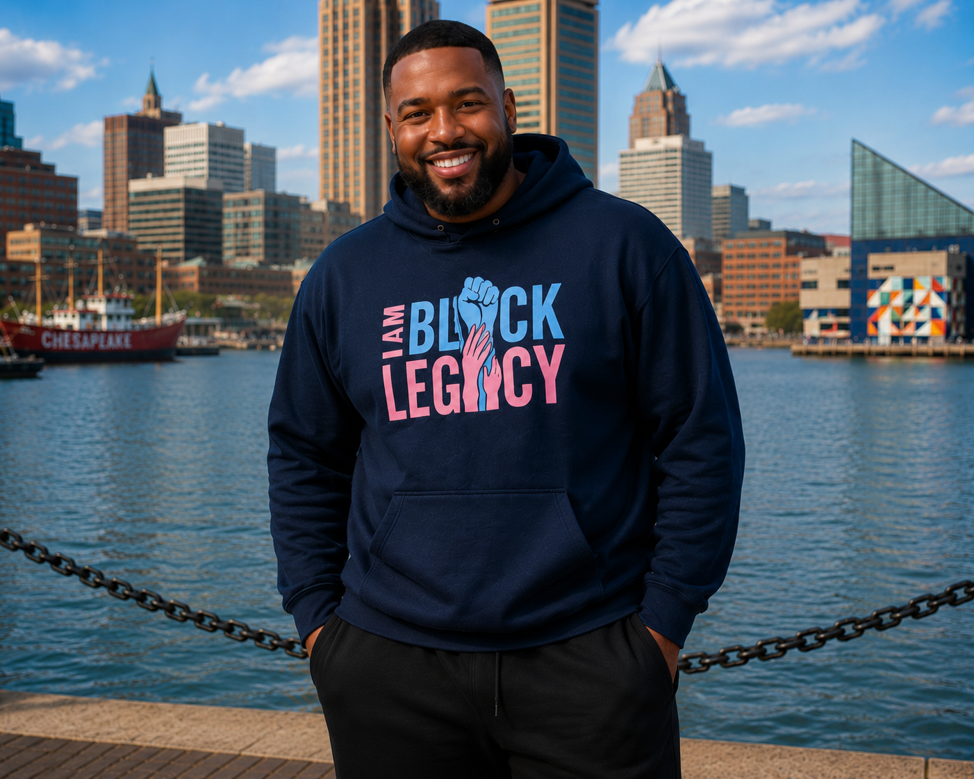 Living Legacy - Pink and Blue - Unisex Hoodie - Pink